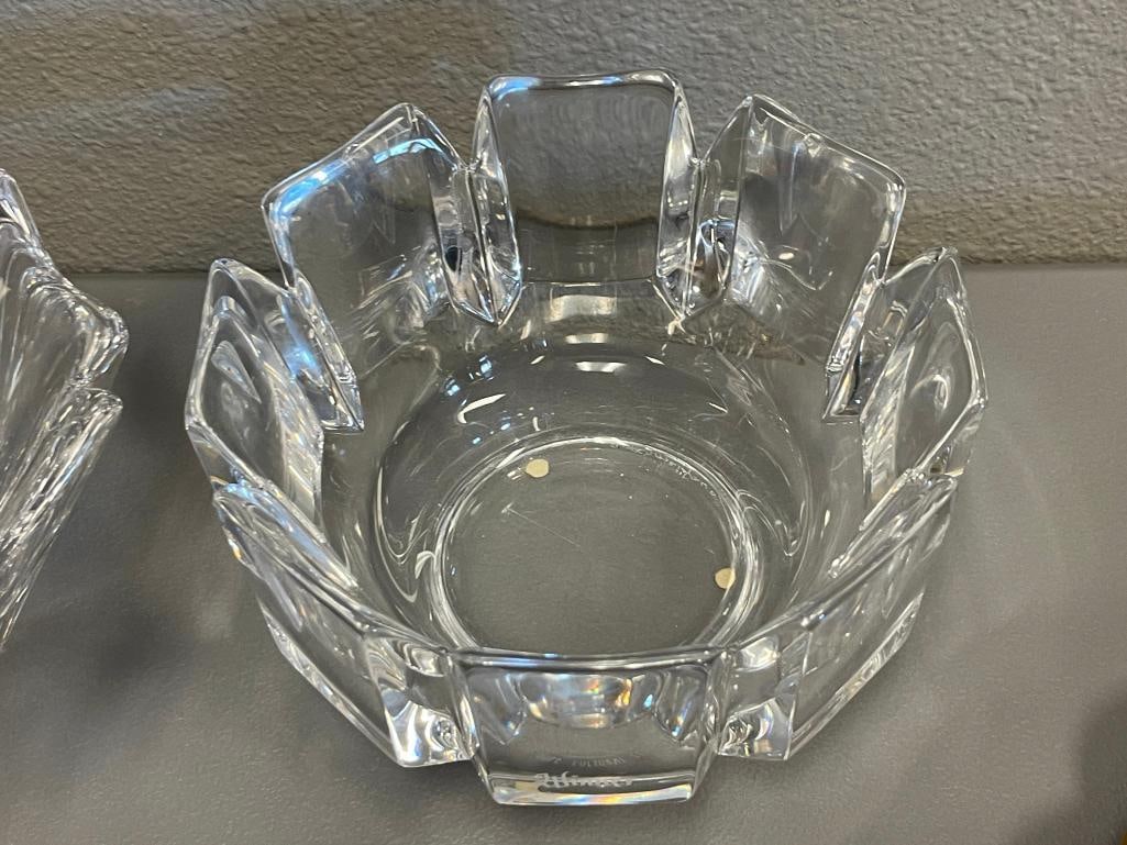 ORREFORS FINE SWEDISH CRYSTAL ORION AND CORONA PATTERN BOWLS - 2