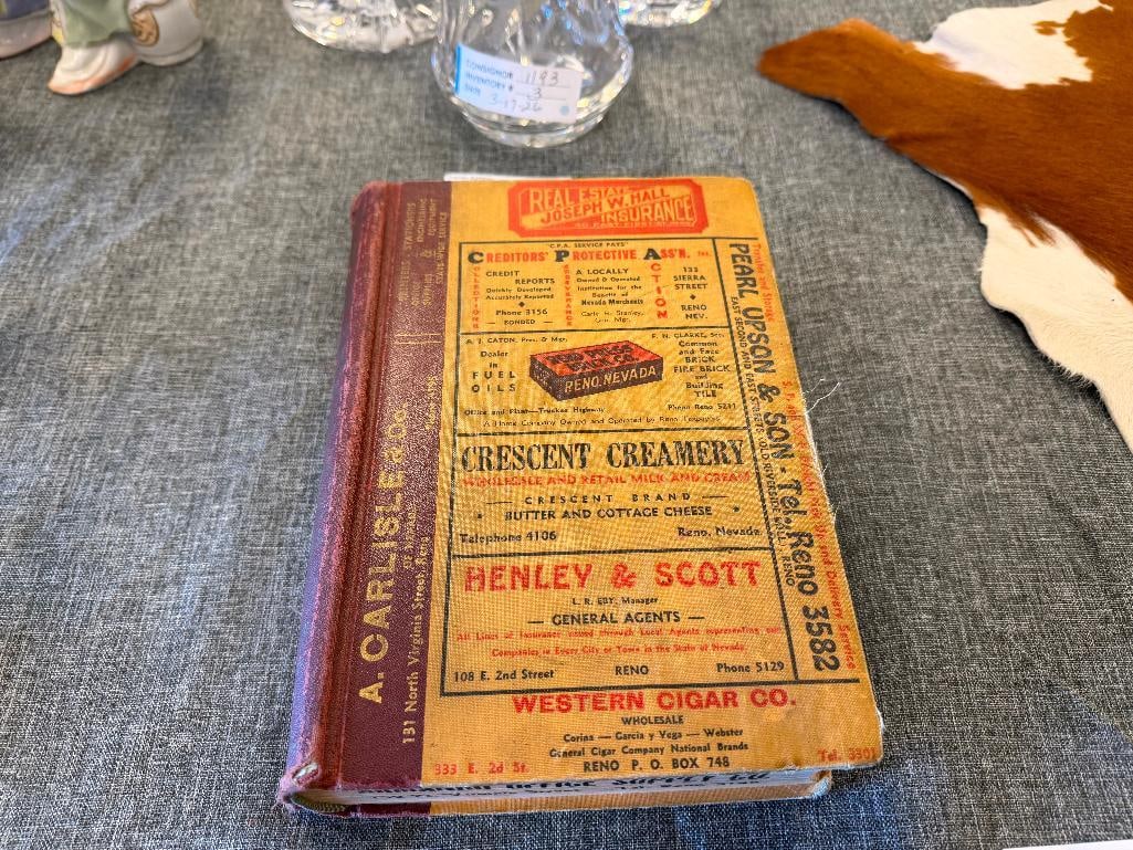 1937 POLK'S RENO, NEVADA CITY DIRECTORY INCLUDING WASHOE COUNTY AND CARSON CITY - 2