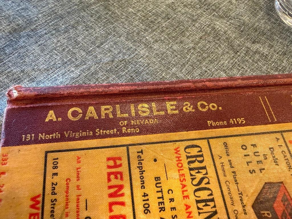 1937 POLK'S RENO, NEVADA CITY DIRECTORY INCLUDING WASHOE COUNTY AND CARSON CITY - 5