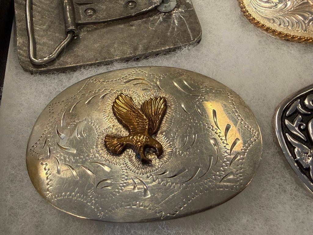 WESTERN AND NAVY MENS BELT BUCKLES - 12