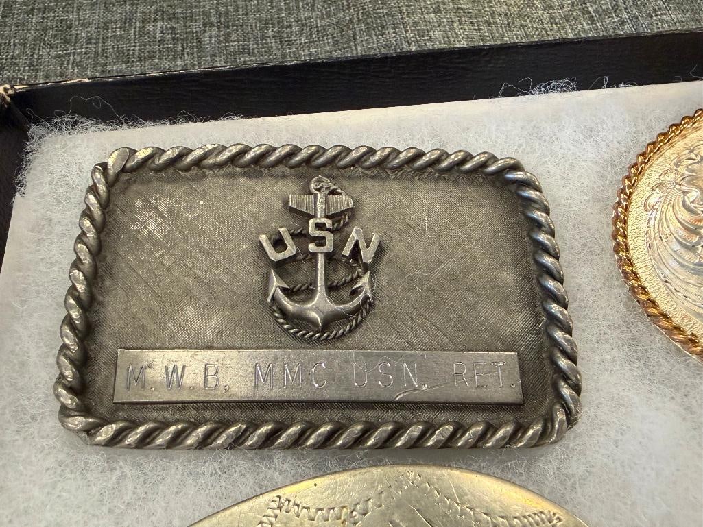 WESTERN AND NAVY MENS BELT BUCKLES - 9