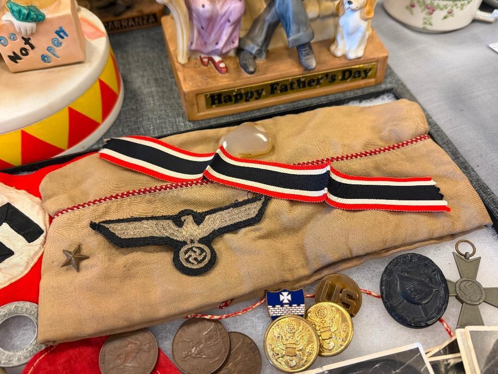 WWII ERA COLLECTIBLES CURRENCY, PHOTOGRAPH, CAP, PATCH, ETC. - 10