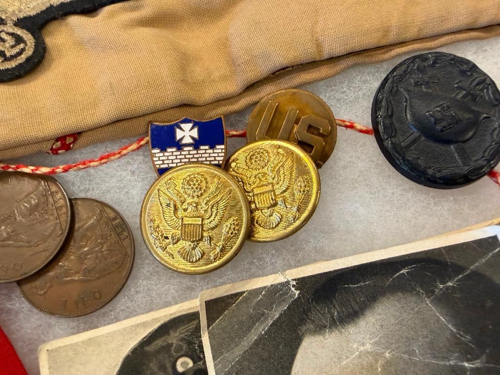 WWII ERA COLLECTIBLES CURRENCY, PHOTOGRAPH, CAP, PATCH, ETC. - 4