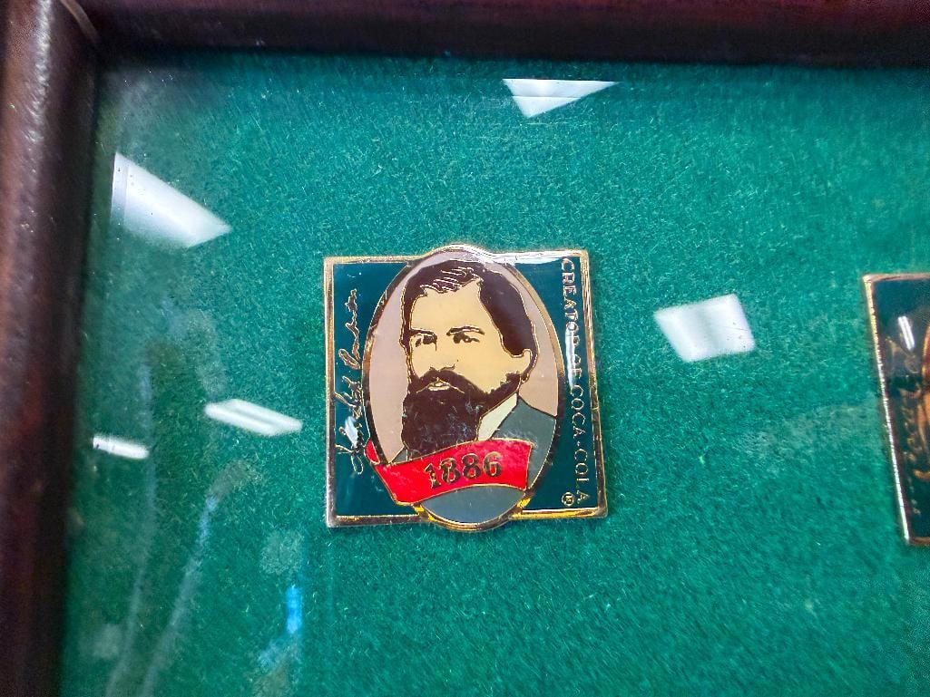 1886-1986 COCA-COLA CENTENNIAL CELEBRATION PIN SERIES COLLECTION COMPLETE - 4