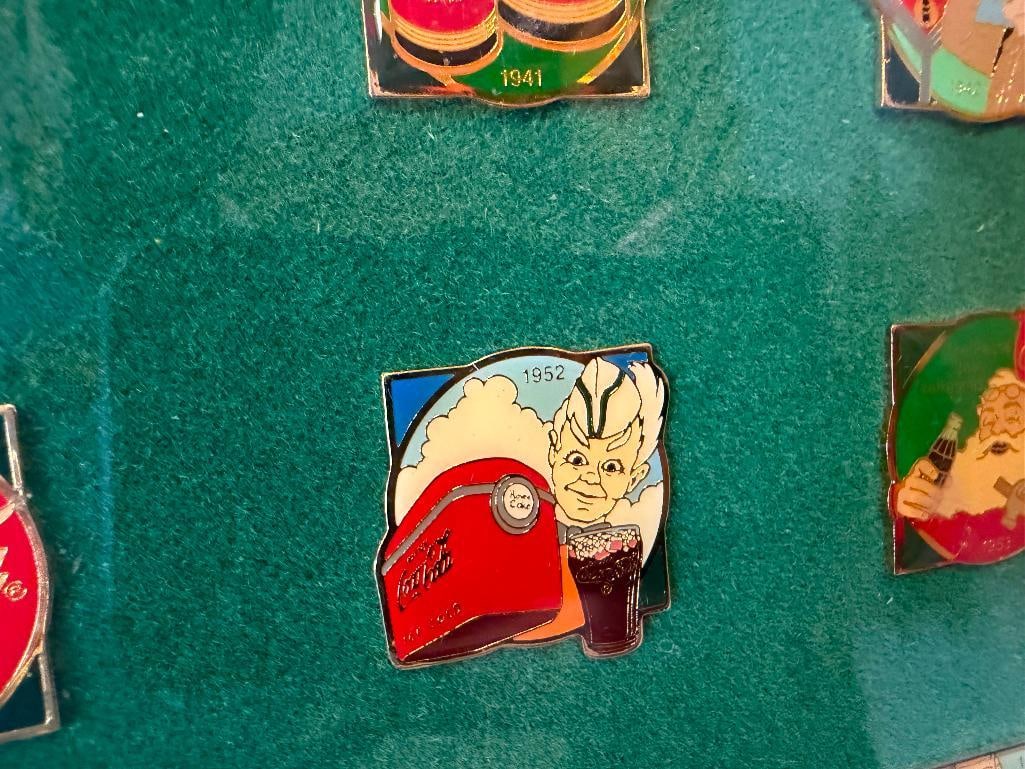 1886-1986 COCA-COLA CENTENNIAL CELEBRATION PIN SERIES COLLECTION COMPLETE - 6