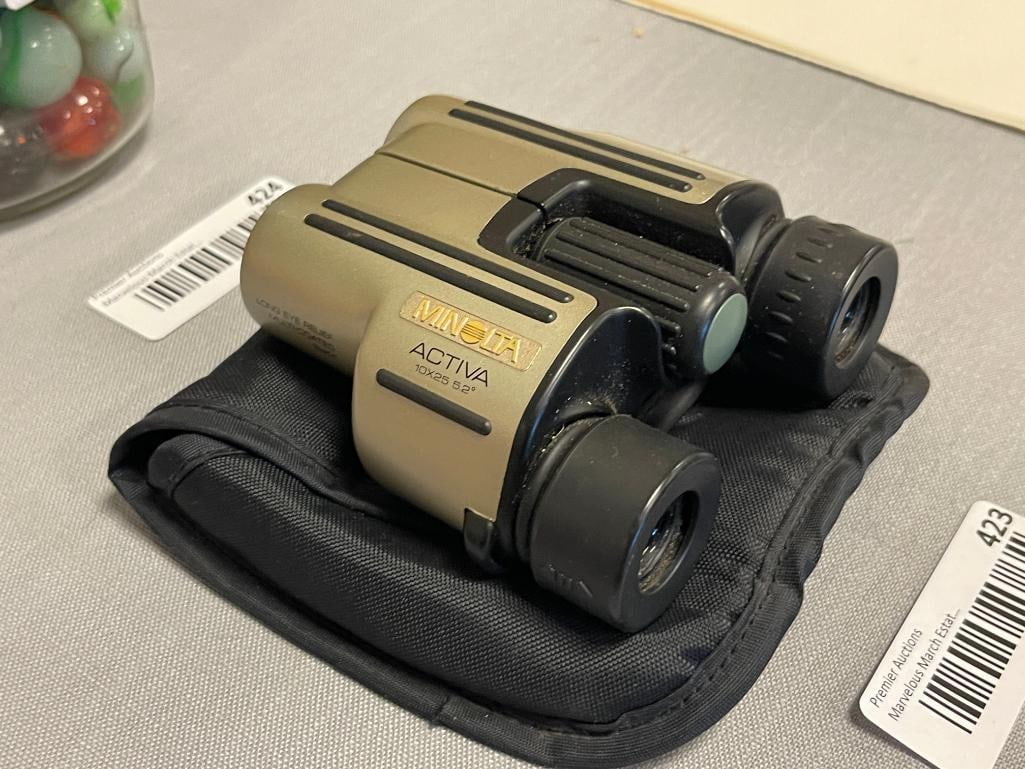 MINOLTA ACTIVA 10X25 POCKET BINOCULARS WITH MINOLTA SOFT POUCH - 2
