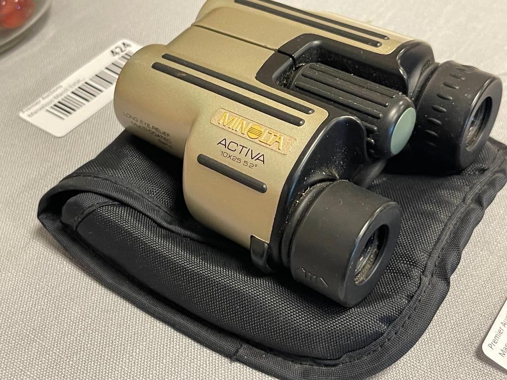 MINOLTA ACTIVA 10X25 POCKET BINOCULARS WITH MINOLTA SOFT POUCH - 8
