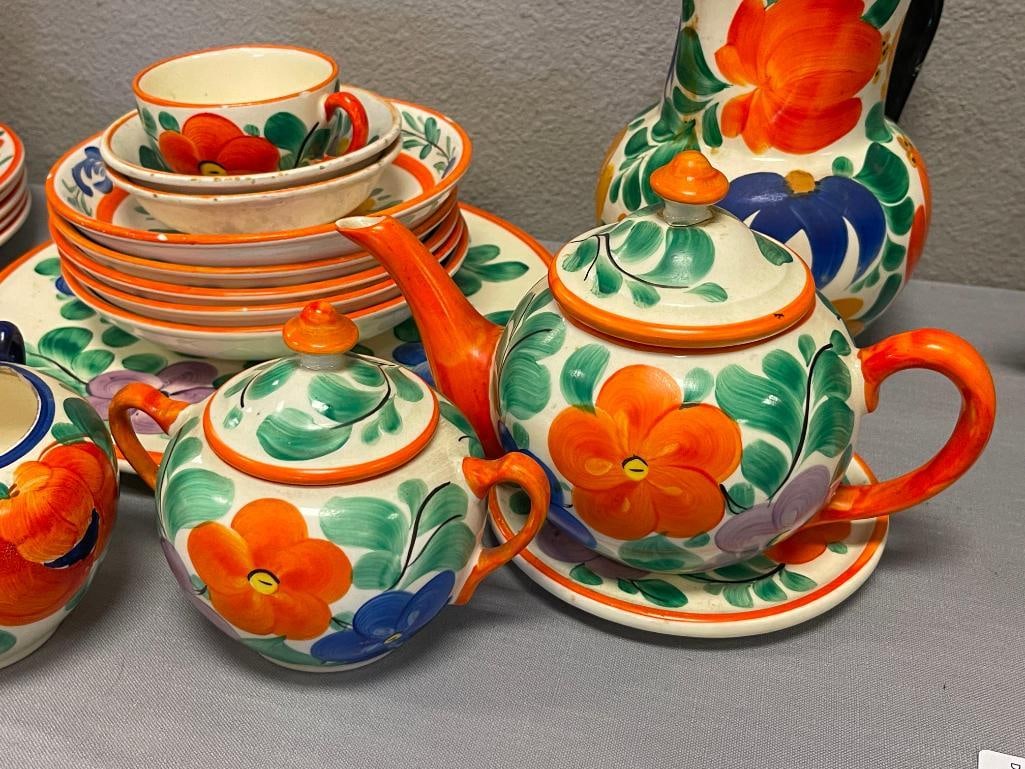 VINTAGE HAND PAINTED CZECHOSLOVAKIA FLORAL PATTERN CHINA - 5