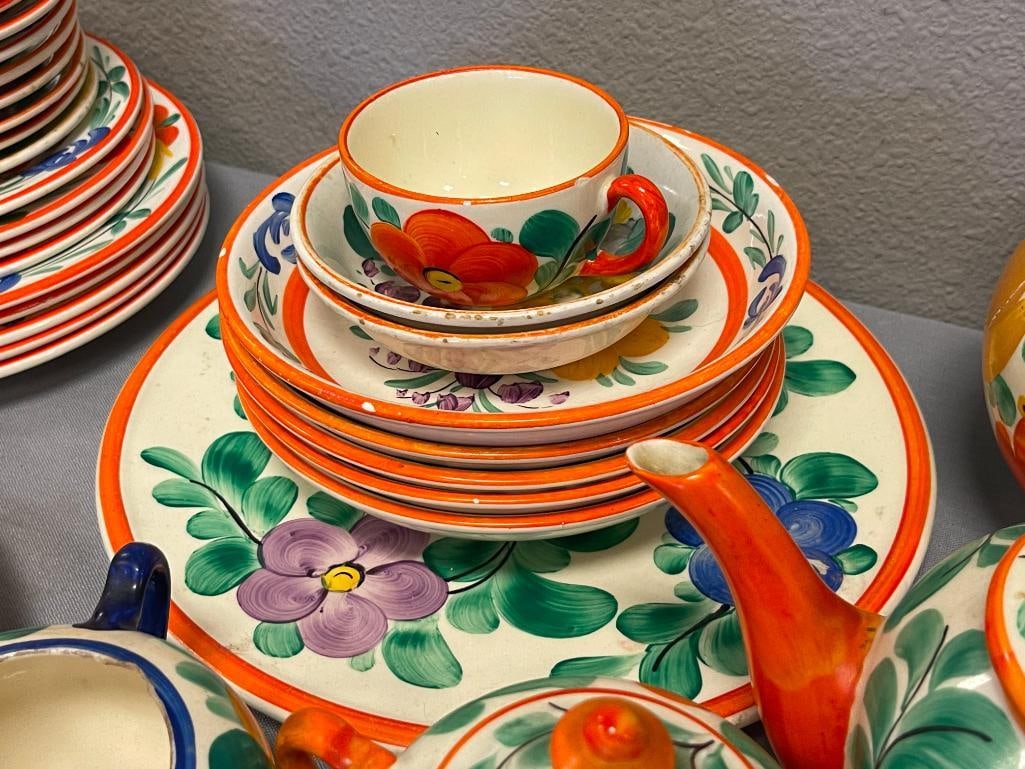 VINTAGE HAND PAINTED CZECHOSLOVAKIA FLORAL PATTERN CHINA - 6