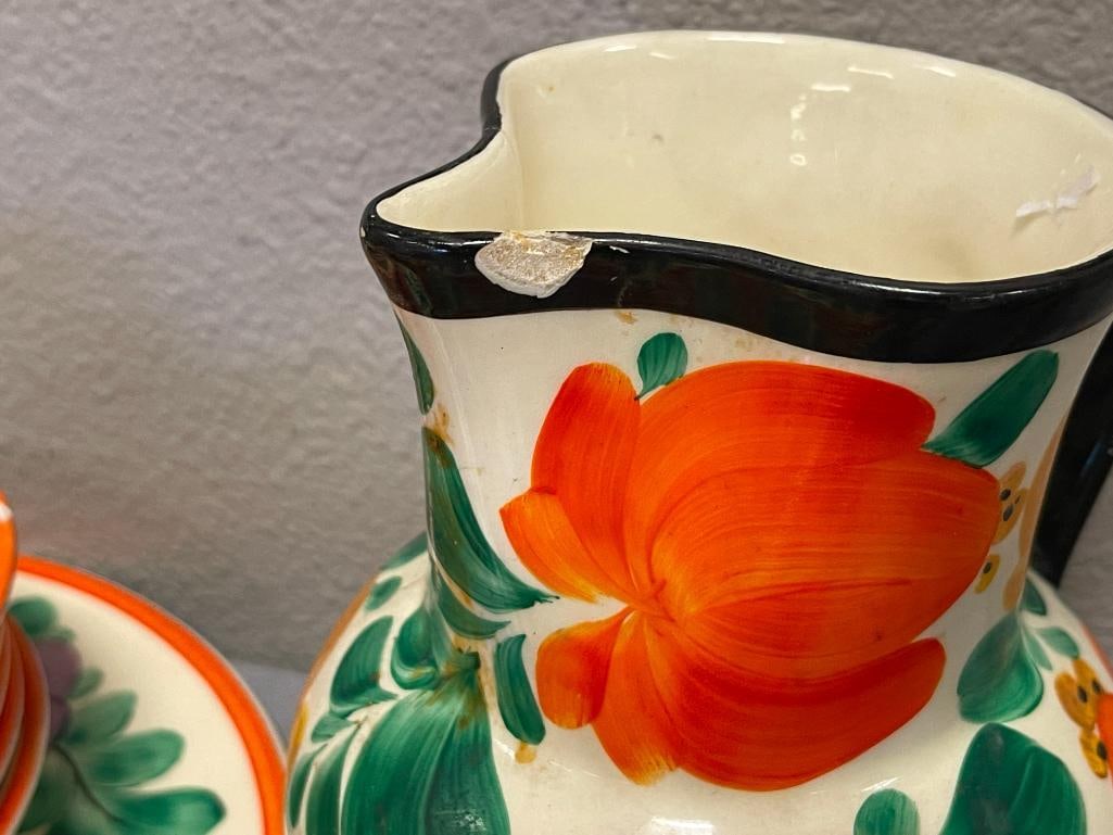 VINTAGE HAND PAINTED CZECHOSLOVAKIA FLORAL PATTERN CHINA - 8