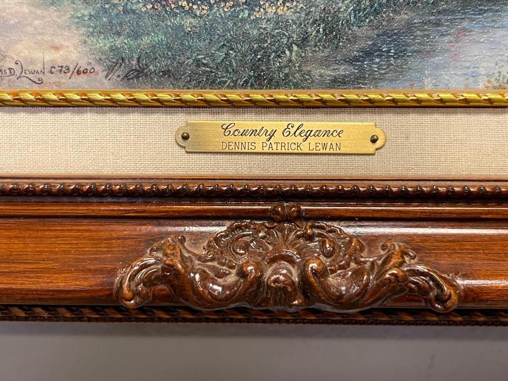 DENNIS PATRICK LEWMAN LIMITED EDITION PRINT ON CANVAS TITLED COUNTRY ELEGANCE NO. 73/600 - 15