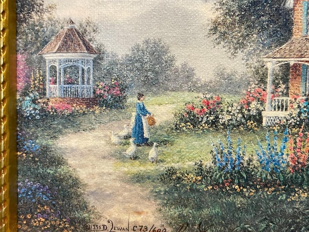 DENNIS PATRICK LEWMAN LIMITED EDITION PRINT ON CANVAS TITLED COUNTRY ELEGANCE NO. 73/600 - 4