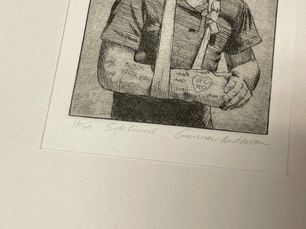 GUNNAR ANDERSON CALIFORNIA ARTIST LIMITED EDITION ETCHINGS FOUR TOTAL - 8