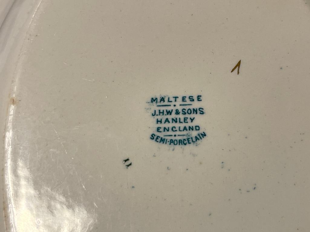 LATE 19TH CENTURY EARLY 20TH CENTURY J.H.W. & SONS MALTESE CHINA HANLEY ENGLAND - 8