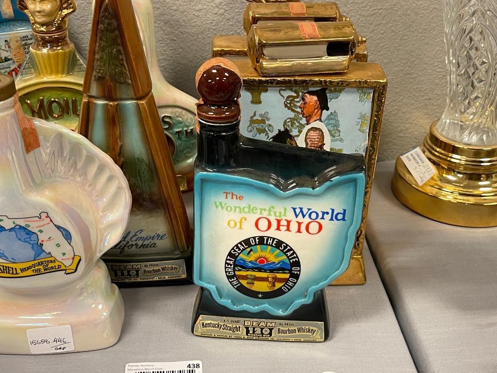 TEN VINTAGE CERAMIC / CHINA COLLECTIBLE DECANTERS MOST MADE BY REGAL CHINA - 2