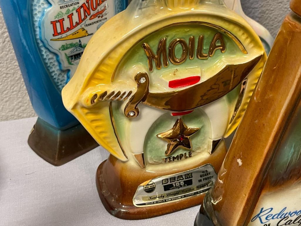 TEN VINTAGE CERAMIC / CHINA COLLECTIBLE DECANTERS MOST MADE BY REGAL CHINA - 5