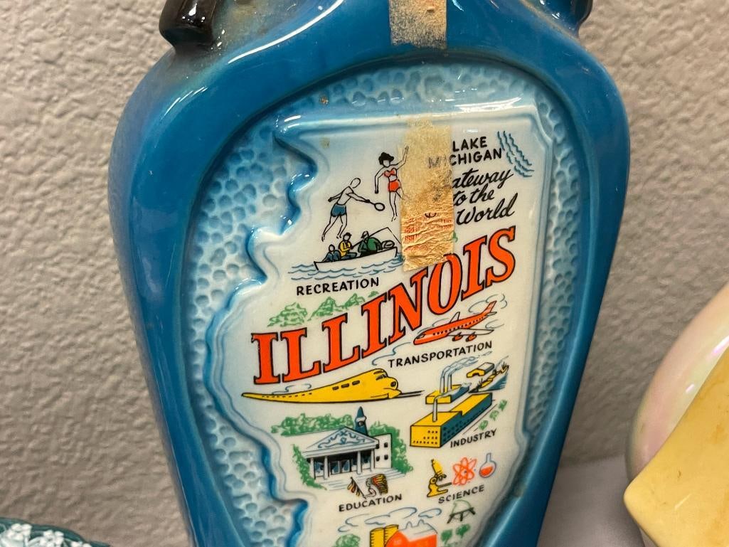 TEN VINTAGE CERAMIC / CHINA COLLECTIBLE DECANTERS MOST MADE BY REGAL CHINA - 8