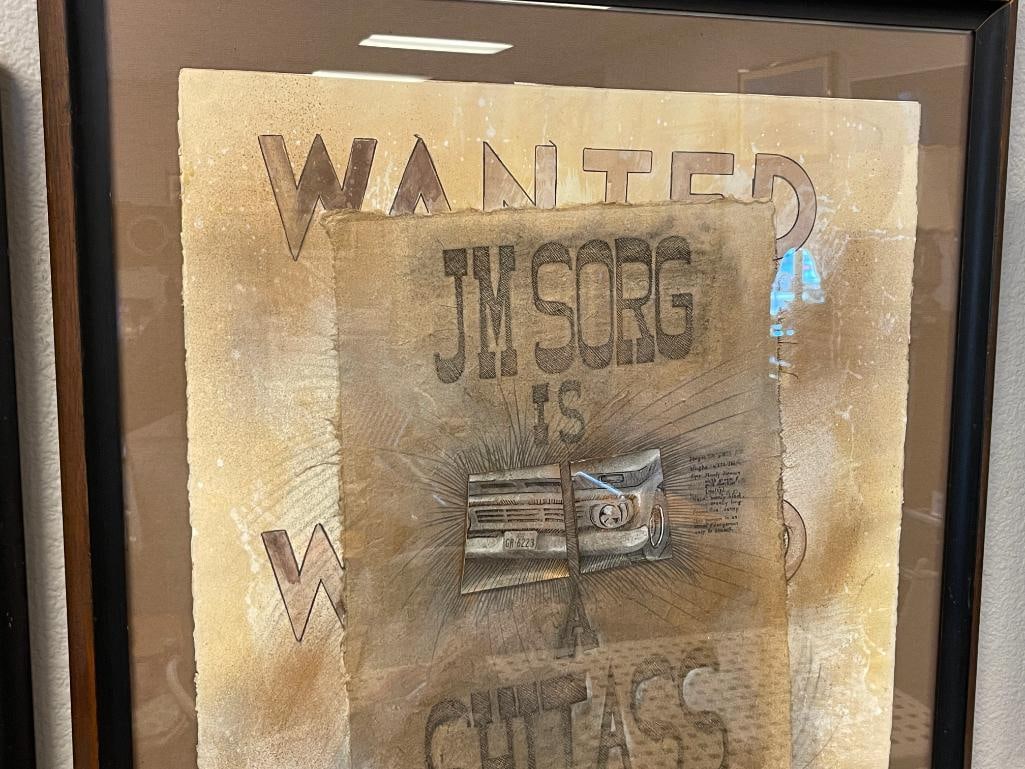 J.M. SORG TEXAS ARTIST ORIGINAL DRAWING TITLED I AM NOT 1976 THE HAPPY TRAIL SERIES #8 - 11