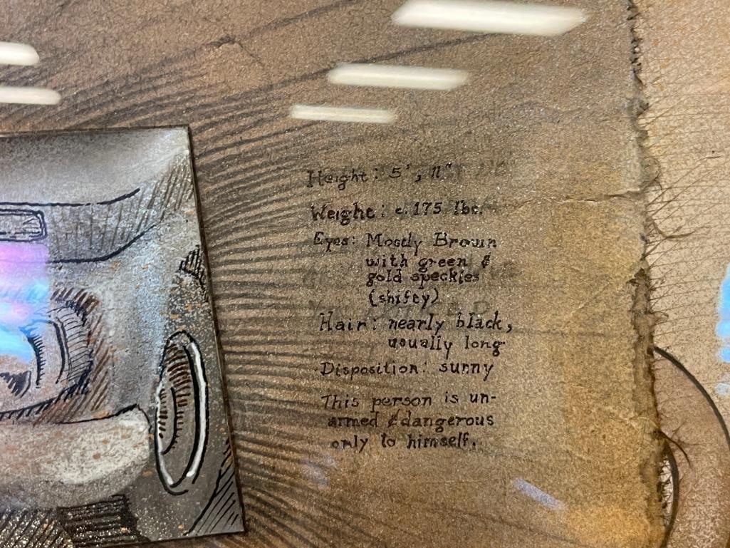 J.M. SORG TEXAS ARTIST ORIGINAL DRAWING TITLED I AM NOT 1976 THE HAPPY TRAIL SERIES #8 - 5