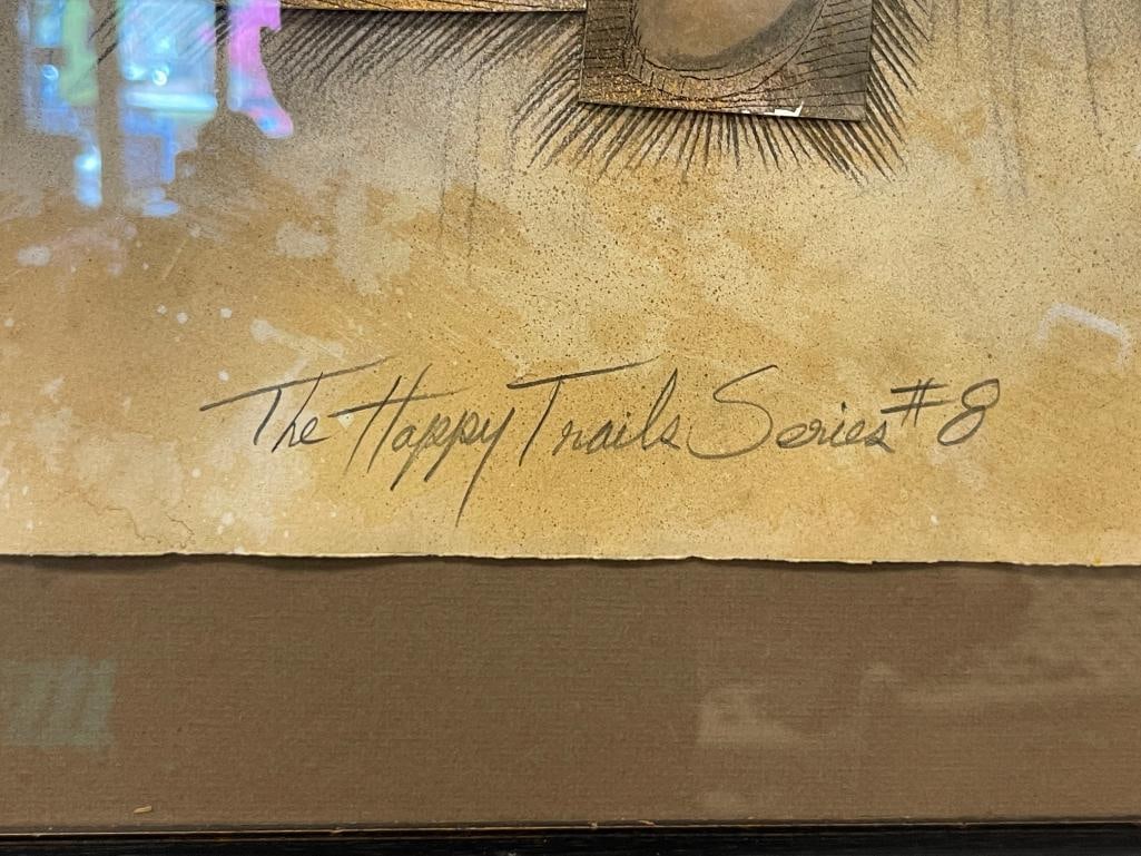 J.M. SORG TEXAS ARTIST ORIGINAL DRAWING TITLED I AM NOT 1976 THE HAPPY TRAIL SERIES #8 - 6