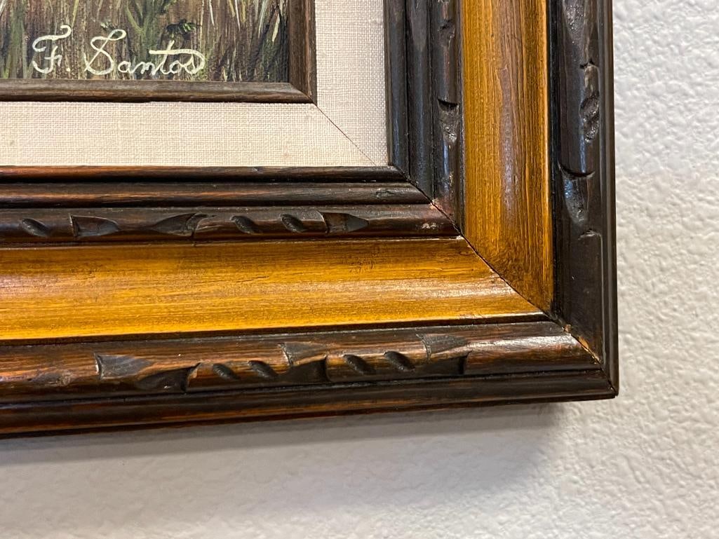 F. SANTOS ORIGINAL ACRYLIC ON CANVAS OF AN ABANDONED BARN - 6