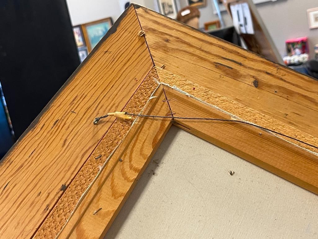 F. SANTOS ORIGINAL ACRYLIC ON CANVAS OF AN ABANDONED BARN - 7