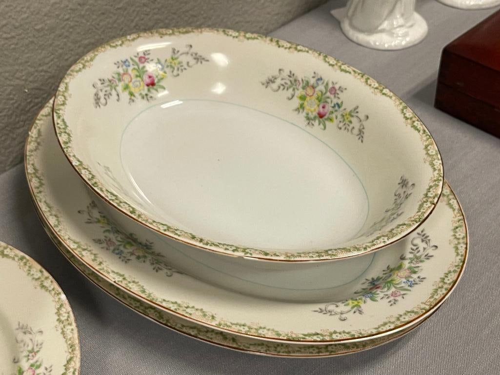 VINTAGE NATIONAL CHINA FLORAL PATTERN CHINA MADE IN JAPAN - 3