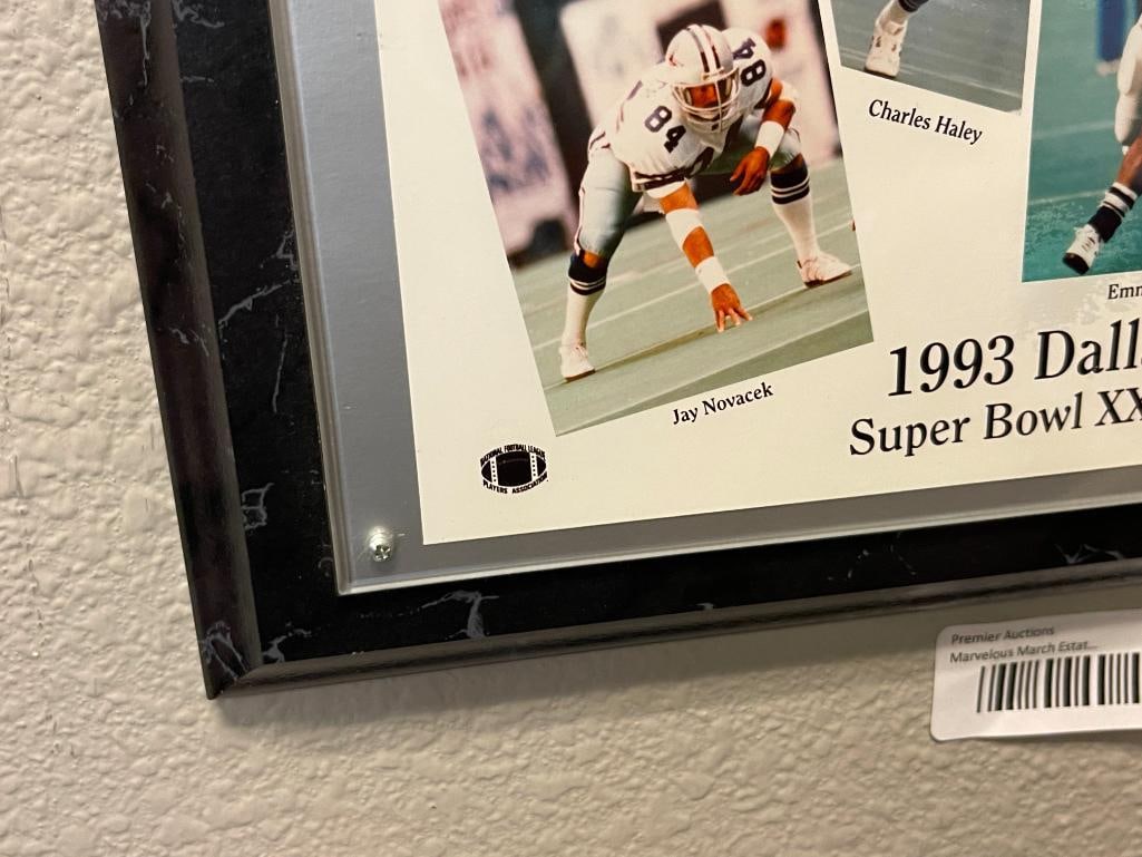 1993 DALLAS COWBOYS SUPERBOWL XXVIII CHAMPIONS PLAQUE - 4