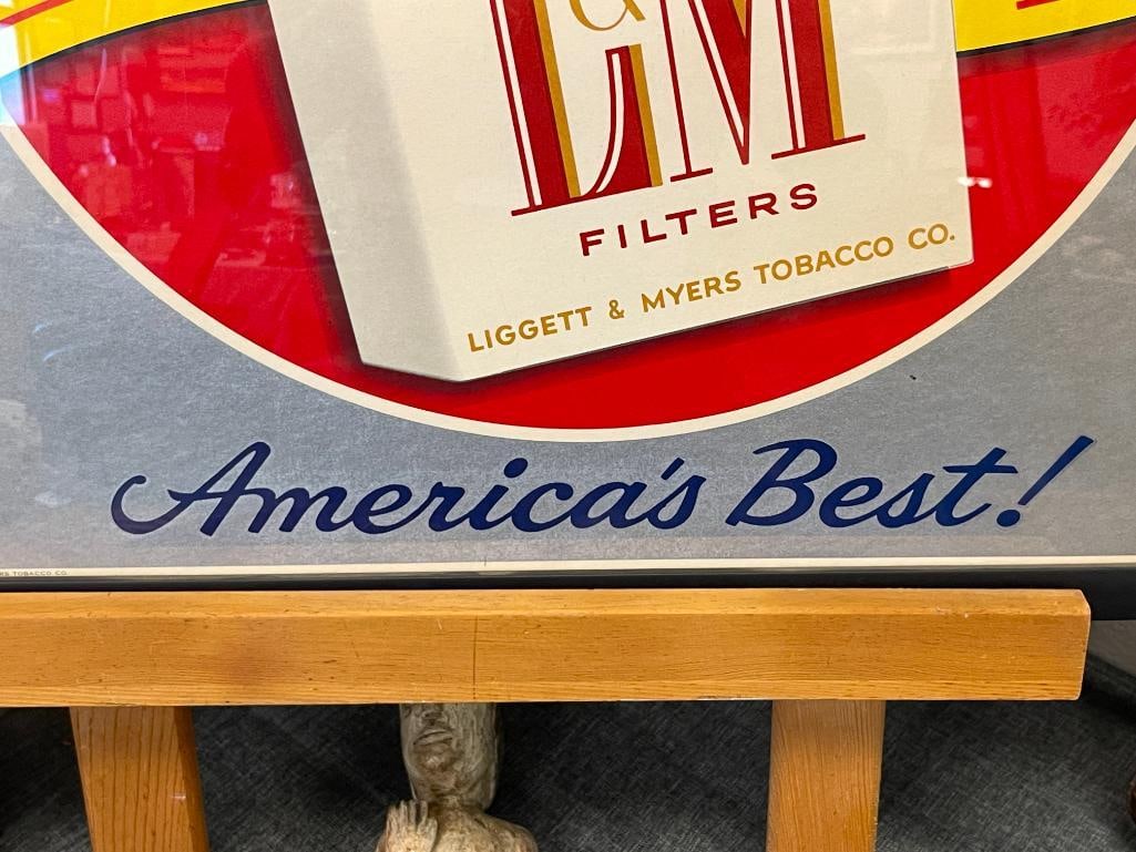 LIGETT & MYERS TOBACCO CO. ADVETISEMENT CIGARETTE POSTERS TOTAL OF TWO CIRCA 1950'S - 1960'S - 6