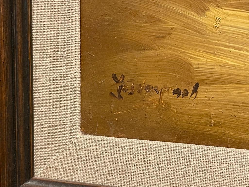 20TH CENTURY MIDDLE-EAST ORIGIANL OIL ON CANVAS PAINTING SEMI-ARID REGION - 7