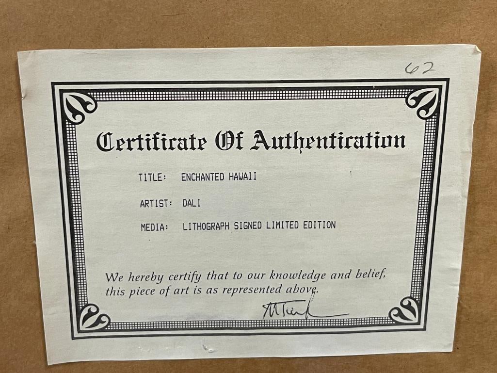 SALVADOR DALI RENOWN SURREALIST ARTIST SIGNED LIMITED EDITION LITHOGRAPH THE JUDGEMENT OF PARIS - 12