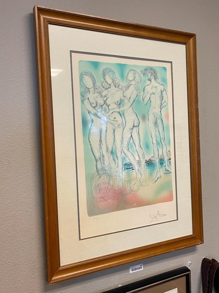 SALVADOR DALI RENOWN SURREALIST ARTIST SIGNED LIMITED EDITION LITHOGRAPH THE JUDGEMENT OF PARIS - 2