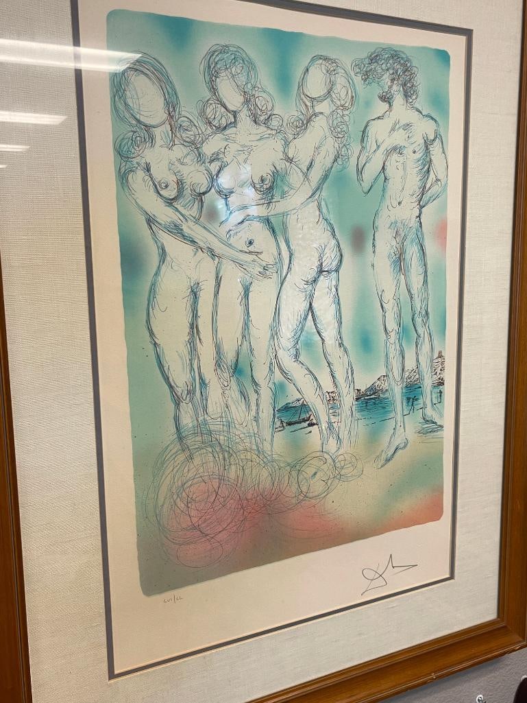 SALVADOR DALI RENOWN SURREALIST ARTIST SIGNED LIMITED EDITION LITHOGRAPH THE JUDGEMENT OF PARIS - 3