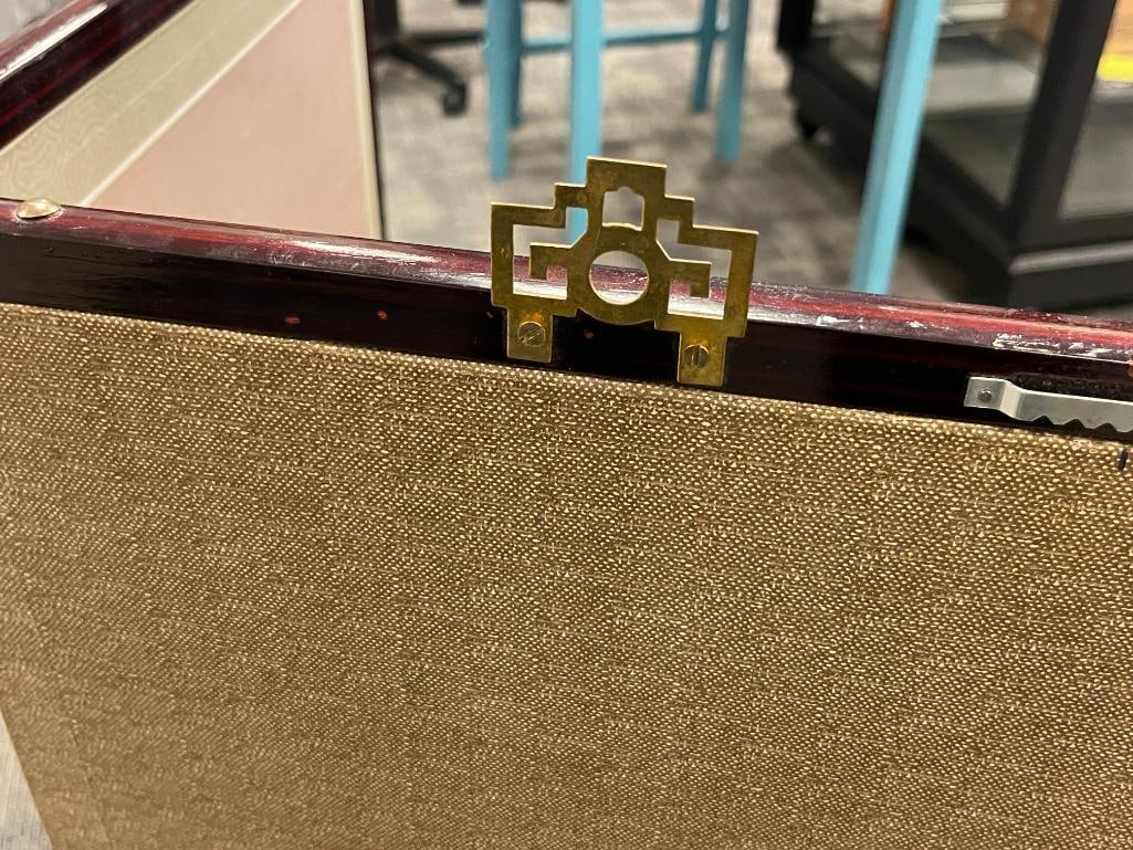 FOUR PIECE JAPANESE BYOBU HAND PAINTED SILK PANEL WITH WADING EGRETS AND FLOWERS - 11