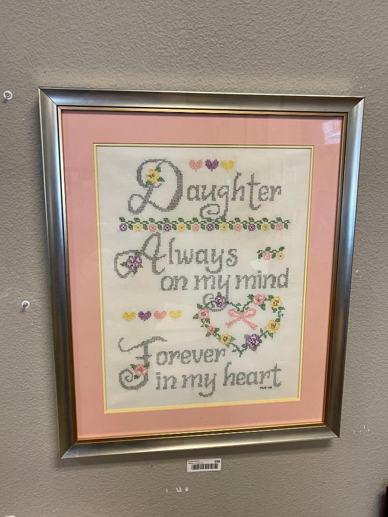 DAUGHTER HAND MADE CROSS STITCH - 2
