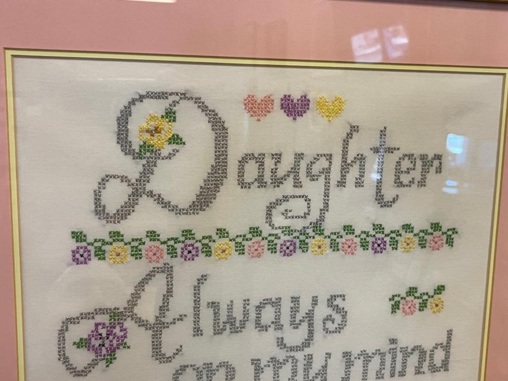 DAUGHTER HAND MADE CROSS STITCH - 4