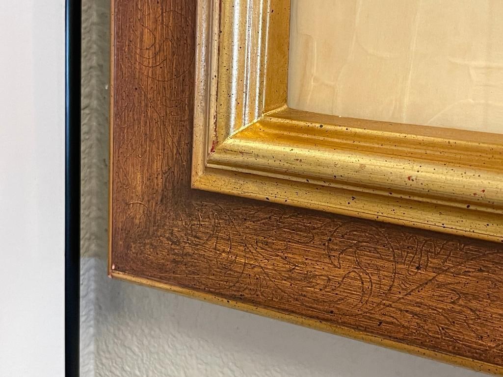 LINDA LE KINFF FRENCH CONTEMORARY ARTIST MIXED-MEDIA ON PAPER TITLED GIVING - 9