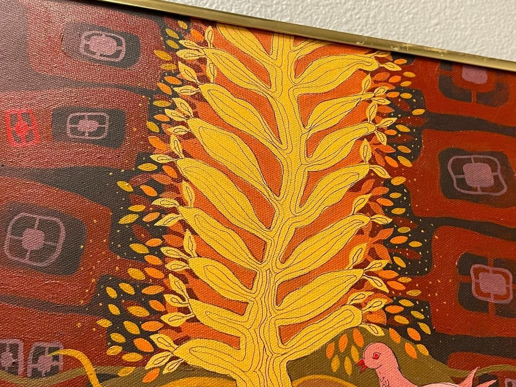 STEPHANIE HILTON LOCAL RENO, NV ARTIST ACRYLIC PAINTING TITLED MASK #2 1998 - 4