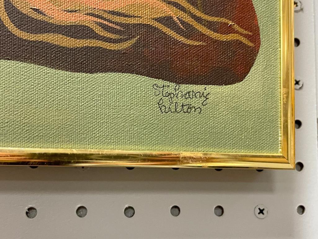 STEPHANIE HILTON LOCAL RENO, NV ARTIST ACRYLIC PAINTING TITLED MASK #2 1998 - 6