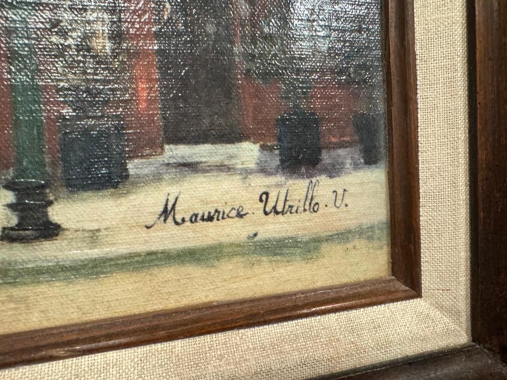 MAURICE UTRILLO FENCH ARTIST GICLEE PRINT ON CANVAS PARISIAN STREET SCENE - 4