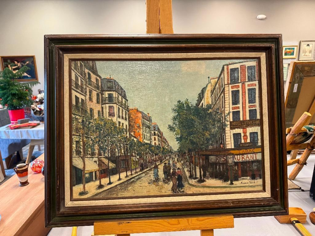 MAURICE UTRILLO FENCH ARTIST GICLEE PRINT ON CANVAS PARISIAN STREET SCENE - 5