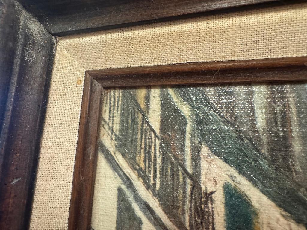 MAURICE UTRILLO FENCH ARTIST GICLEE PRINT ON CANVAS PARISIAN STREET SCENE - 6