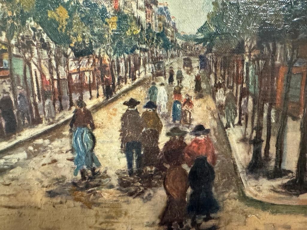 MAURICE UTRILLO FENCH ARTIST GICLEE PRINT ON CANVAS PARISIAN STREET SCENE - 7