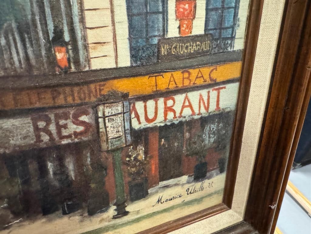 MAURICE UTRILLO FENCH ARTIST GICLEE PRINT ON CANVAS PARISIAN STREET SCENE - 8