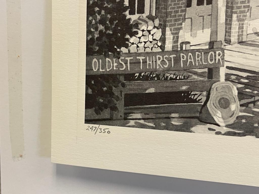 JEFF NICHOLSON PROLIFIC NEVADA ARTIST LIMITED EDITION PRINT GENOA BAR NEVADA'S OLDEST SALOON - 4