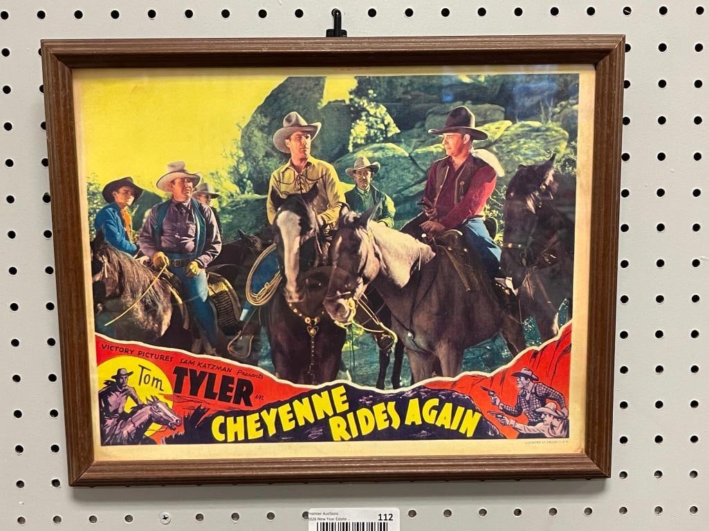 1937 REPRODUCTION CHEYENN RIDES AGAIN MOVIE POSTER BY VICTORY PICTURES - 2