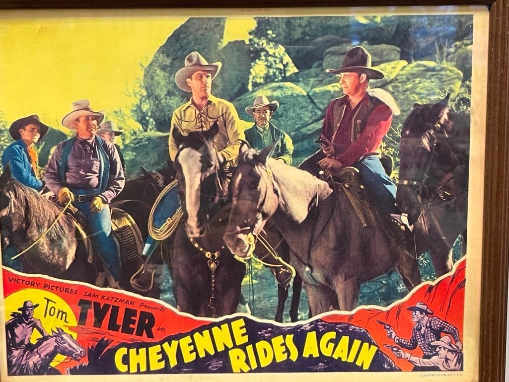 1937 REPRODUCTION CHEYENN RIDES AGAIN MOVIE POSTER BY VICTORY PICTURES - 3