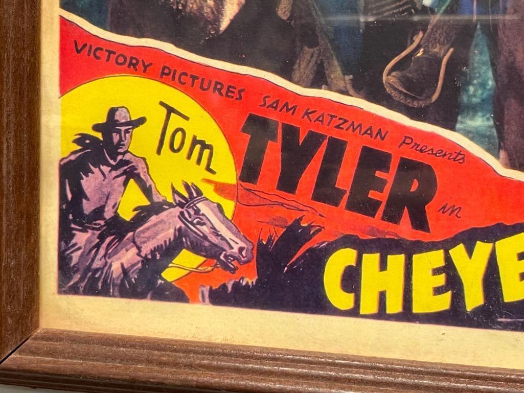 1937 REPRODUCTION CHEYENN RIDES AGAIN MOVIE POSTER BY VICTORY PICTURES - 7