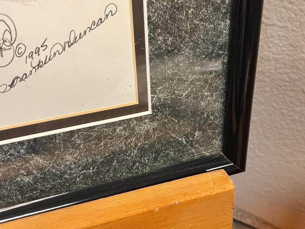 FRANKLIN DUNCAN WESTERN WILDLIFE PRINT OF A TRAPPER AND MOUNTAIN LION - 8