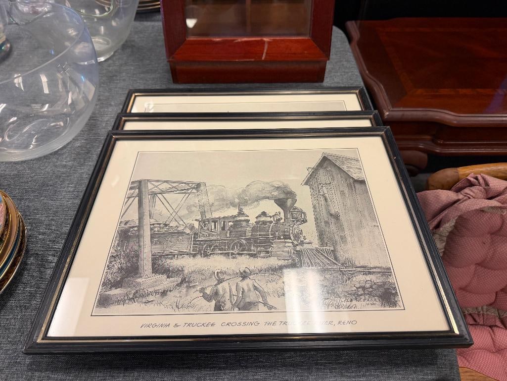 THREE 1968 LYLE V. BALL BLACK AND WHITE PRINTS FEATURING THE VIRGINIA & TRUCKEE V&T RAILROAD - 2